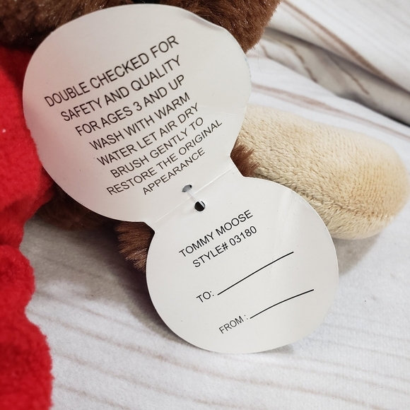 Moose International Tommy Moose Plush Stuffed Toy Vintage 12 Inch 1988 - Picture 10 of 14